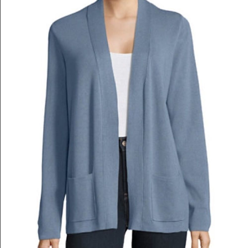 Jones New York Open Front Cardigan-DUSK-Medium